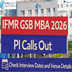 IFMR GSB MBA 2026 PI Calls Out @krea.edu.in; Check Interview Dates and Venue Details